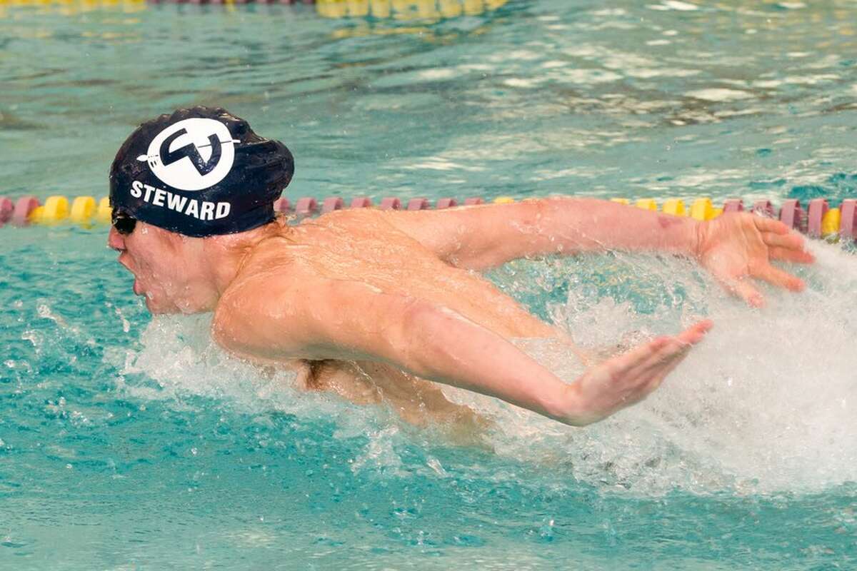 James Steward qualified for the C final in the 100-yard butterfly at the Class M state meet. — GretchenMcMahonPhotography.com