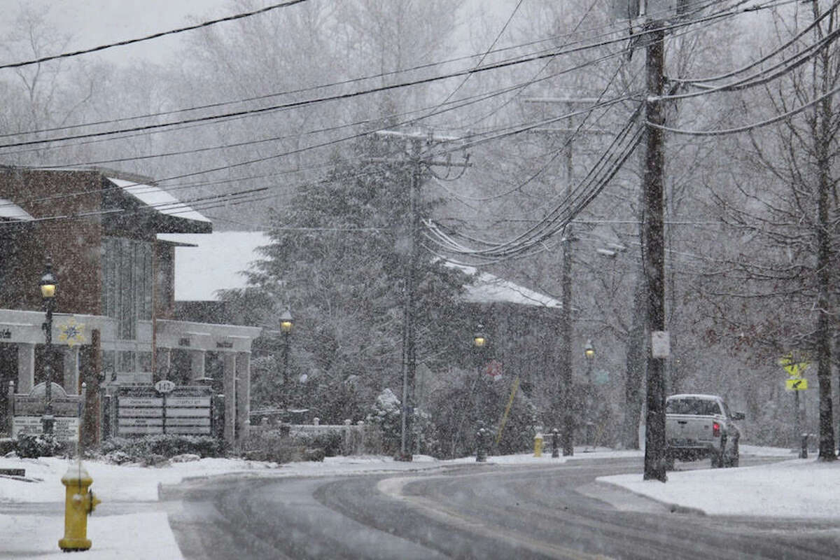A view of Wilton Center during Wednesday's storm. — Brooks Garis photo