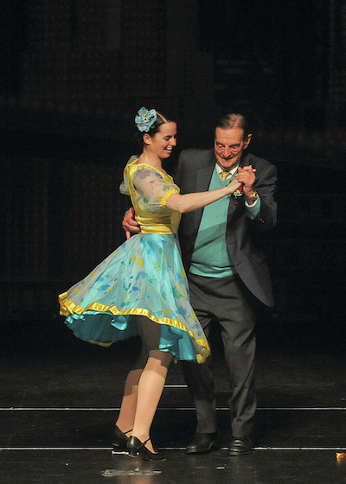 Walter Schalk and Kelly Nayden, one of the instructors at the Walter Schalk School of Dance, open the school's final Revue. — Scott Mullin photo