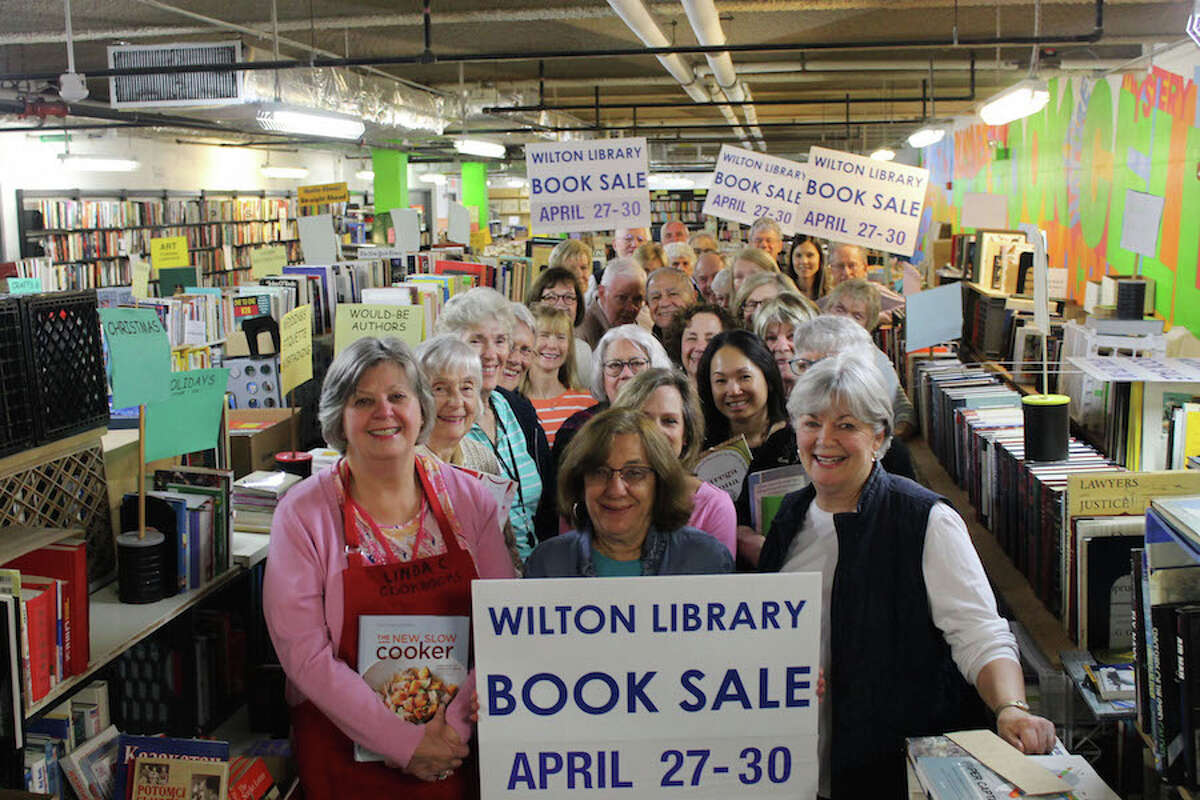 Volunteers have been working feverishly to ready Wilton Library's Gigantic Book Sale.