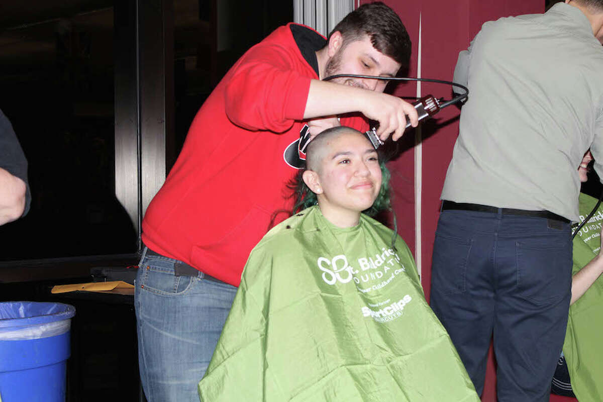 Wilton High Student Cassie Foley was excited to participate in St. Baldrick's annual event for the first time.