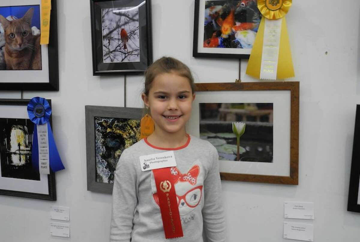 Amelia Yerenkova, a first grader at Miller-Driscoll, won third place for her photo Fish Show.