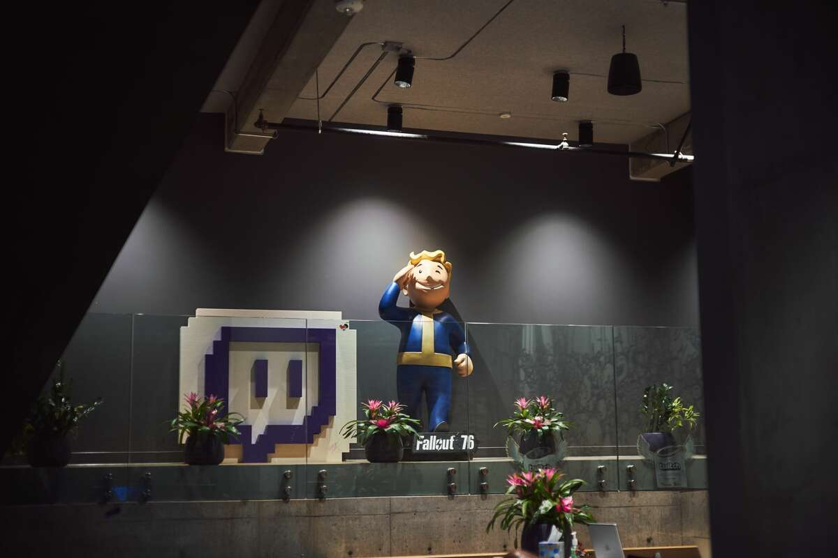 The lobby of the Twitch offices in San Francisco.