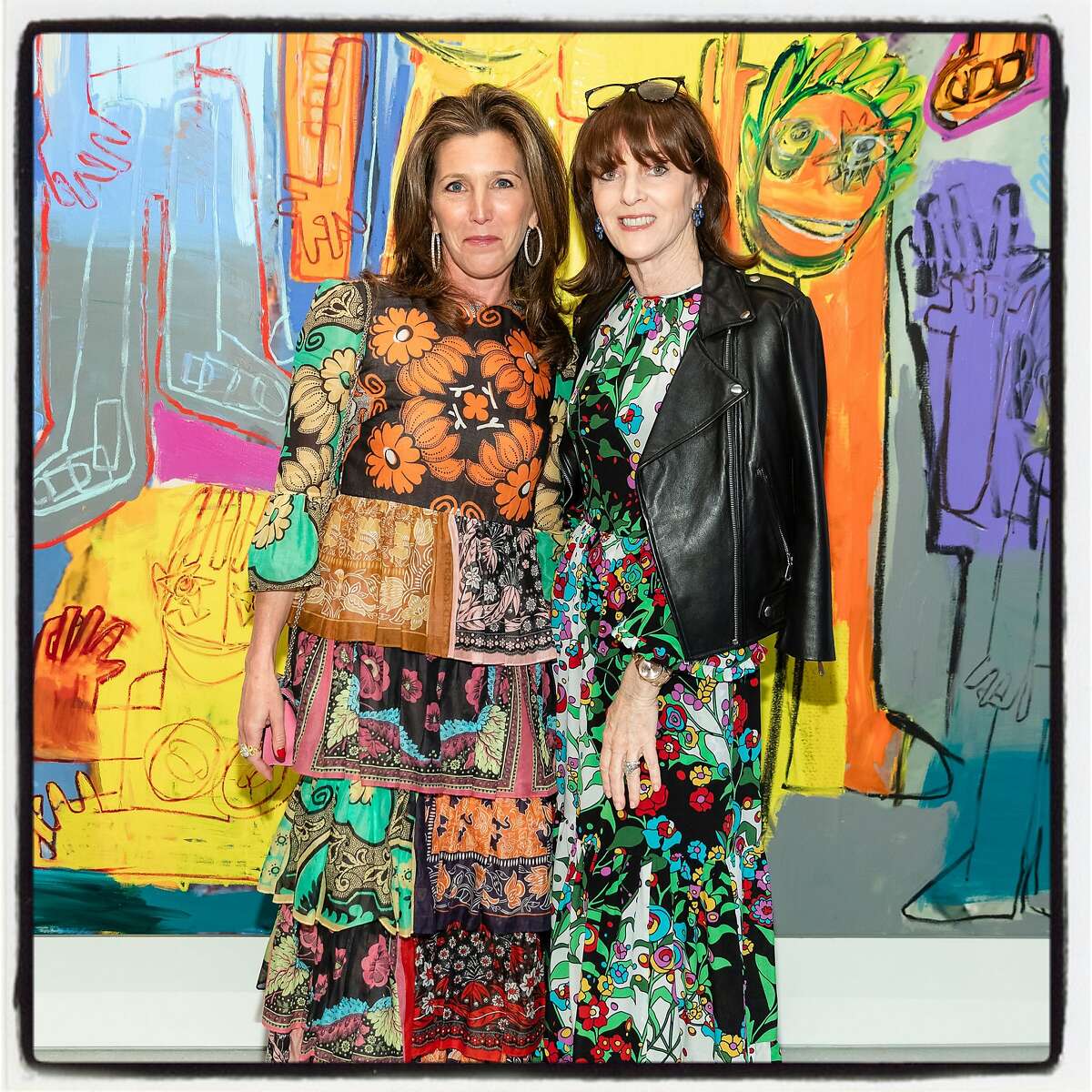 Sloan Barnett (left) and Allison Speer at Gagosian Gallery for the "High Times" opening. May 31, 2019.