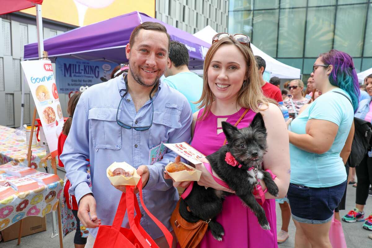 People feasted at the sold out San Antonio Donut Fest on Saturday, June 15, 2019, at the Will Naylor Smith River Walk Plaza near the Tobin Center for the Performing Arts.