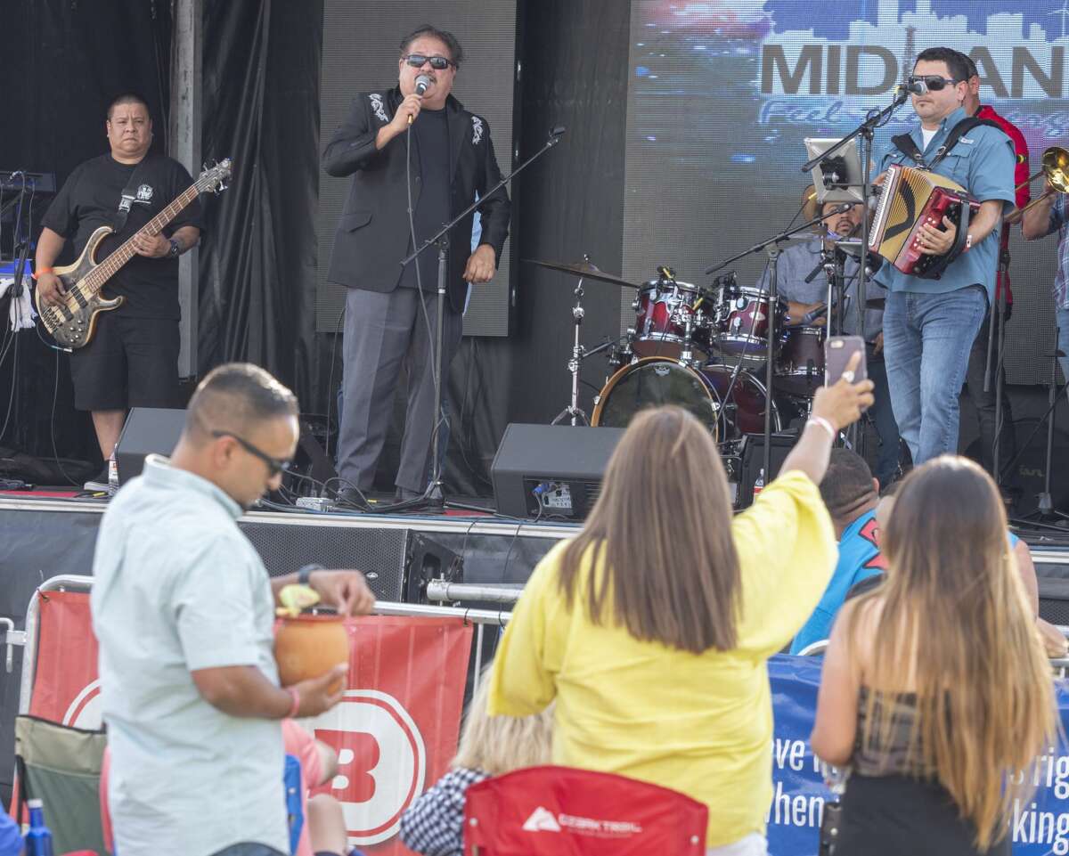 Adalberto Gallegos and band members perform 06/15/19 at 2019 Mex-Tex Family Fiesta. Tim Fischer/Reporter-Telegram