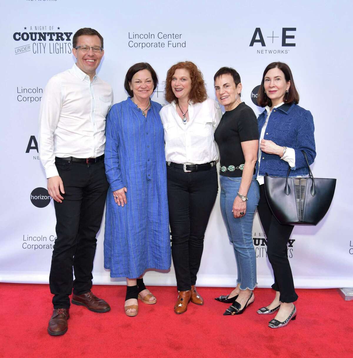 Henry Timms, Frances Resheske, Lois Lieberman, Eileen Matthews and Karen Weiss attend the Night Of Country Under City Lights at Alice Tully Hall, Lincoln Center on May 31, 2019 in New York City.