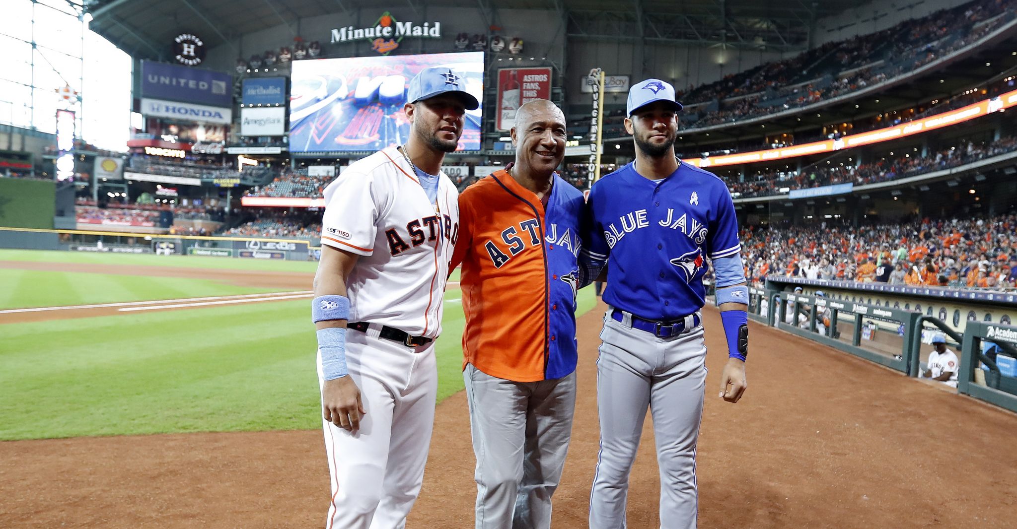 Gurriel family celebrates Father's Day at Minute Maid Park