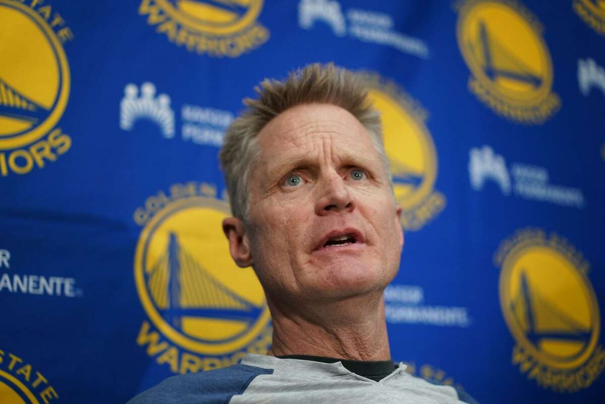 Warriors Head Coach Steve Kerr speaks at the End-of-Season press conference on Friday, June 14, 2019, in Oakland, CA.