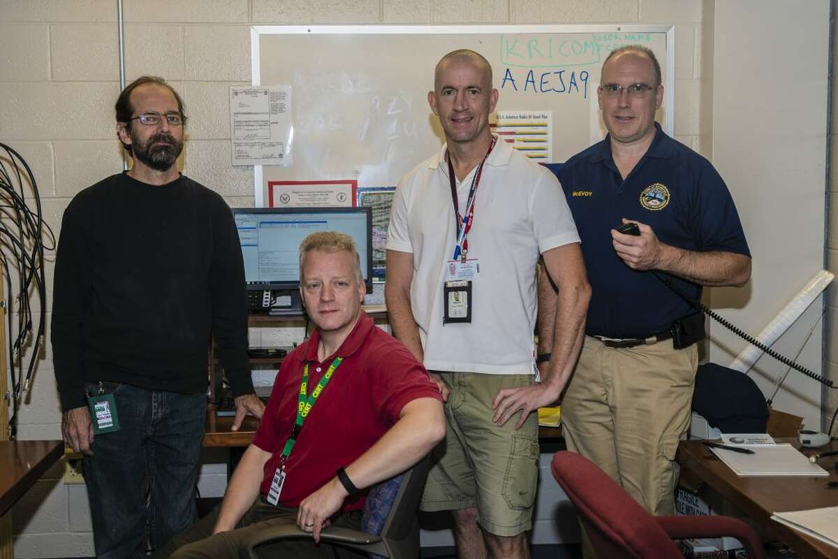 Ridgefield CERT’s took part in a nationwide drill sponsored by the American Radio Relay League (ARRL), the nation’s largest amateur radio organization. Left to right are: Carl Kristoffersen, Sean Dodd, Thomas Kimball and Sean McEvoy.