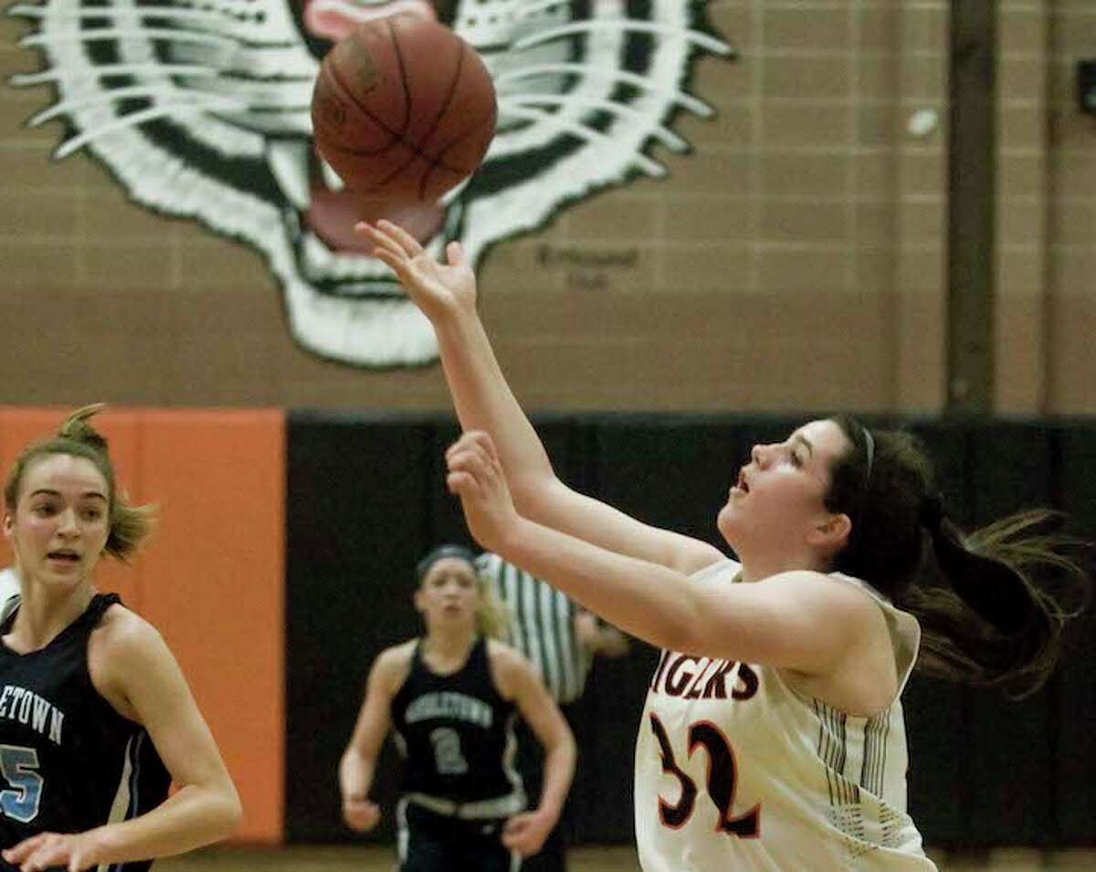Sabrina Grizzaffi is among the many returning players for the Ridgefield girls basketball team. — Scott Mullin photo
