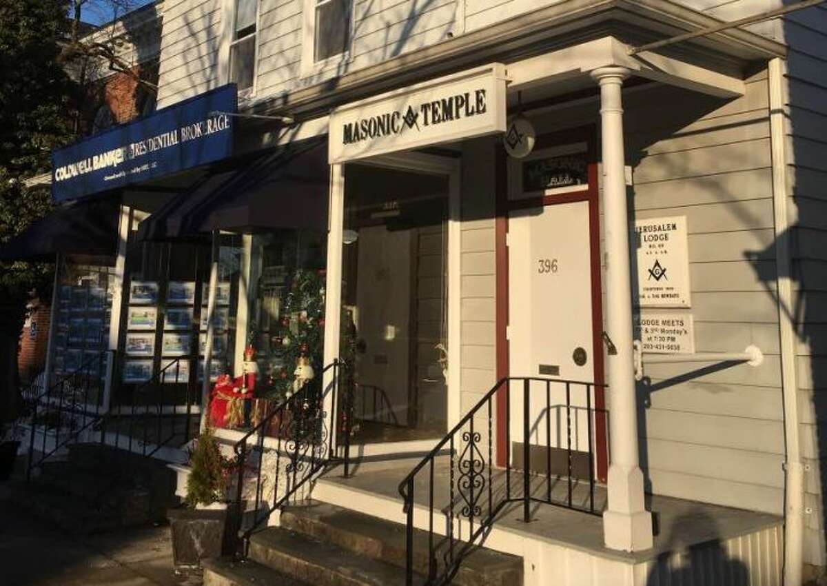 Two swastikas were found at Ridgefield's Masonic Lodge back in January. - Peter Yankowski photo