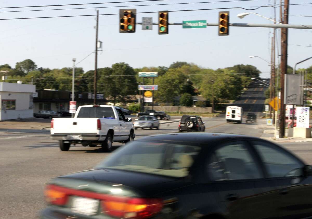 Balcones Heights installed its red-light cameras in 2006 at 12 intersections, including this one at Babcock Road and Hillcrest Drive. Balcones Heights and Leon Valley will continue their traffic surveillance programs, in compliance with service contracts, despite a new state law that seeks to ban red light cameras.