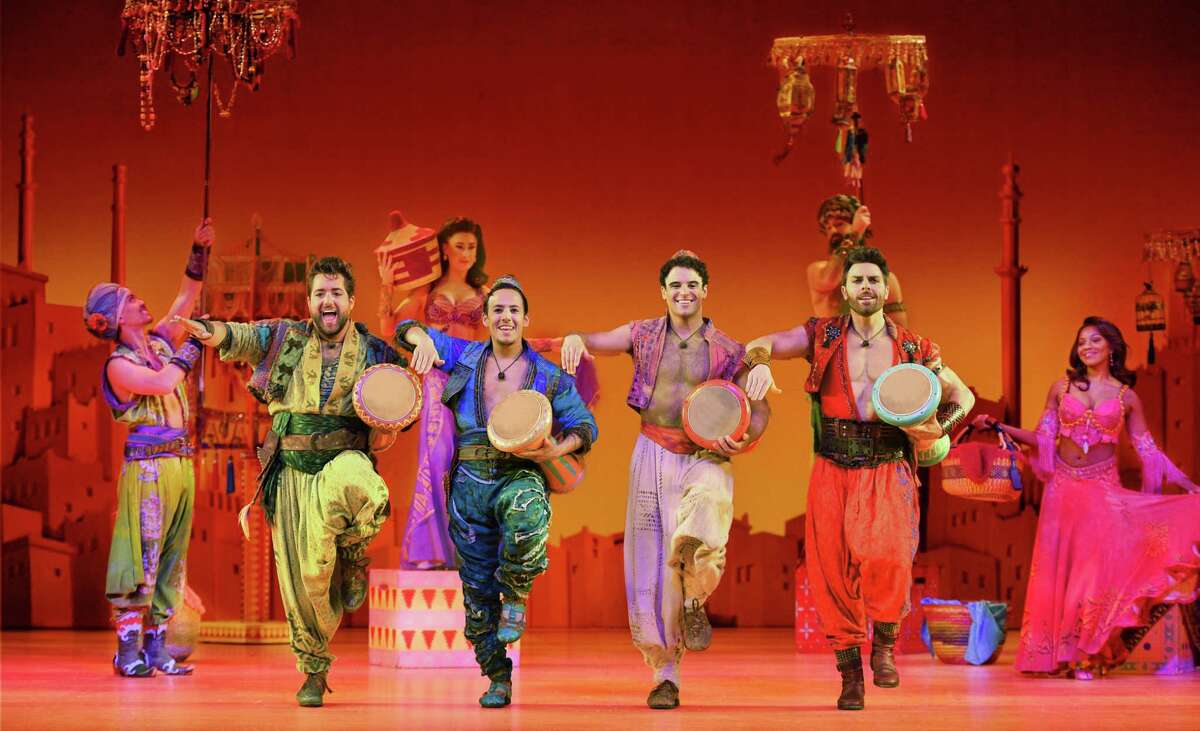 Cast from the Broadway at the Hobby Center production of 'Aladdin'