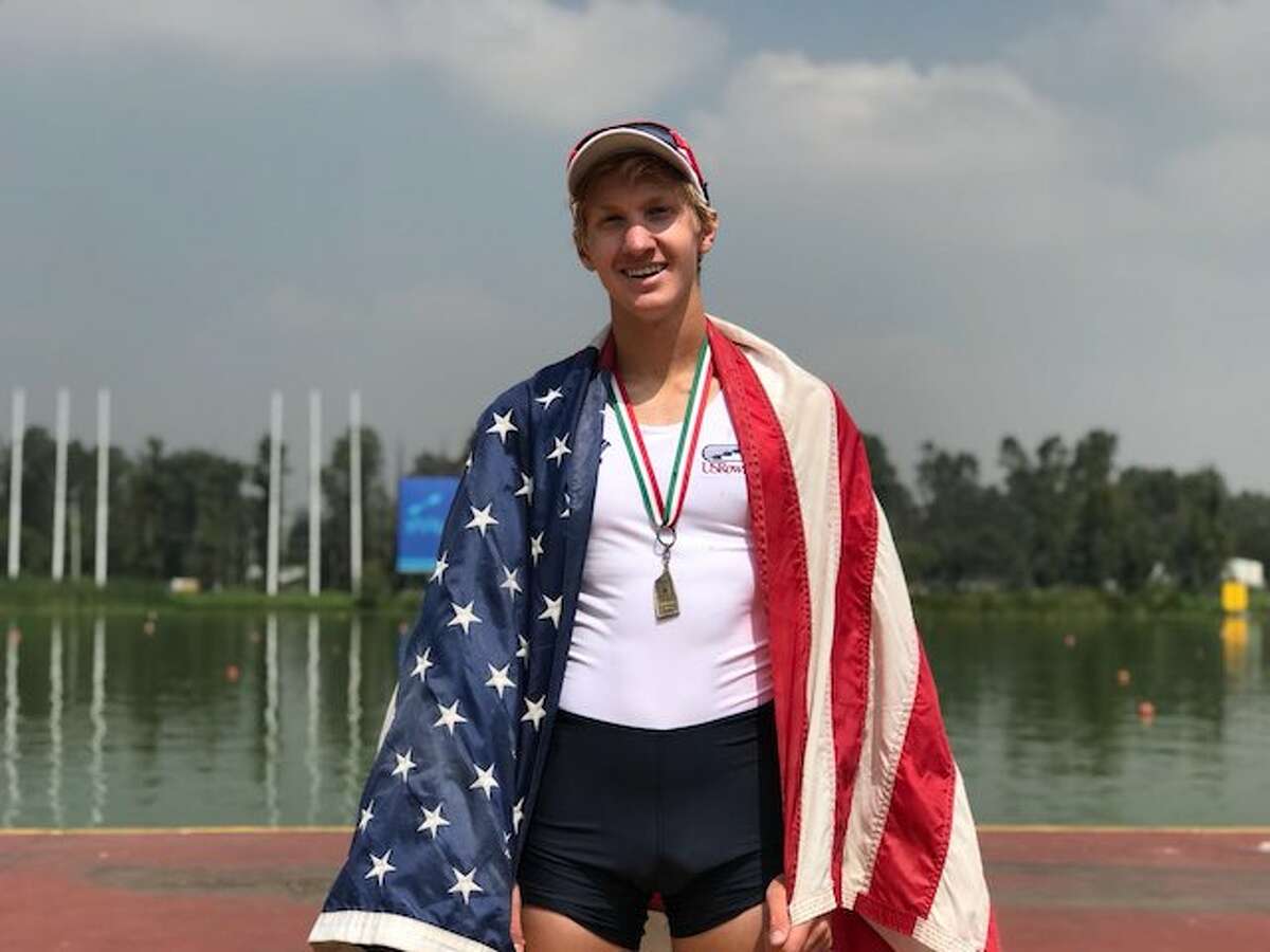 Gus Kynast won two gold medals as part of the U.S. team at the CanAmMex Regatta in Mexico City.