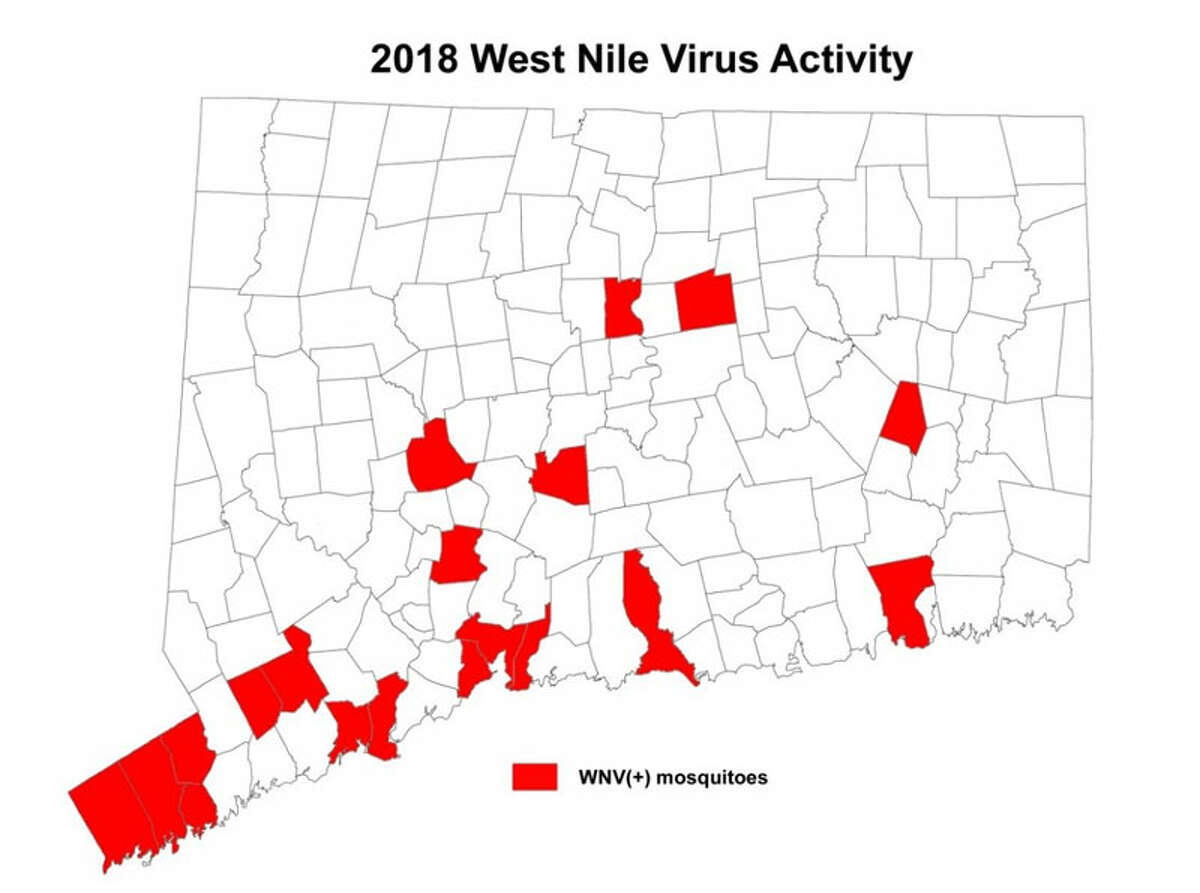 Connecticut towns in which WNV-infected mosquitoes have been detected as of Aug. 2.