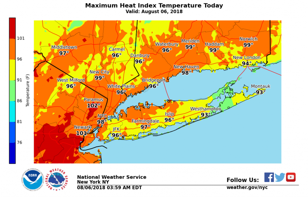 Heat advisory remains in effect for the entire tri-state area through ...