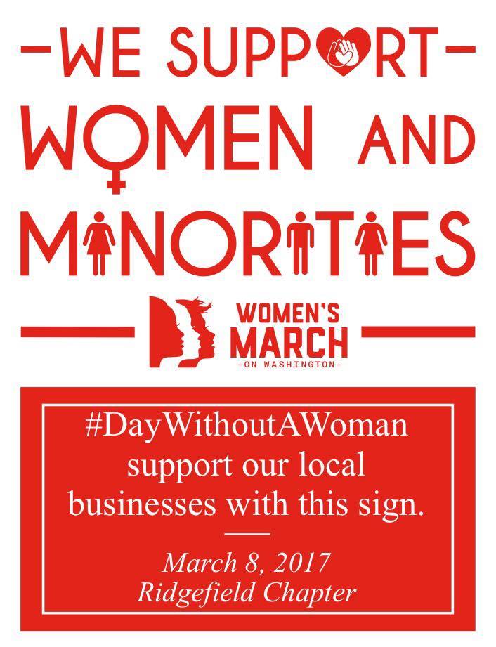 Ridgefield supports #ADayWithoutAWoman campaign