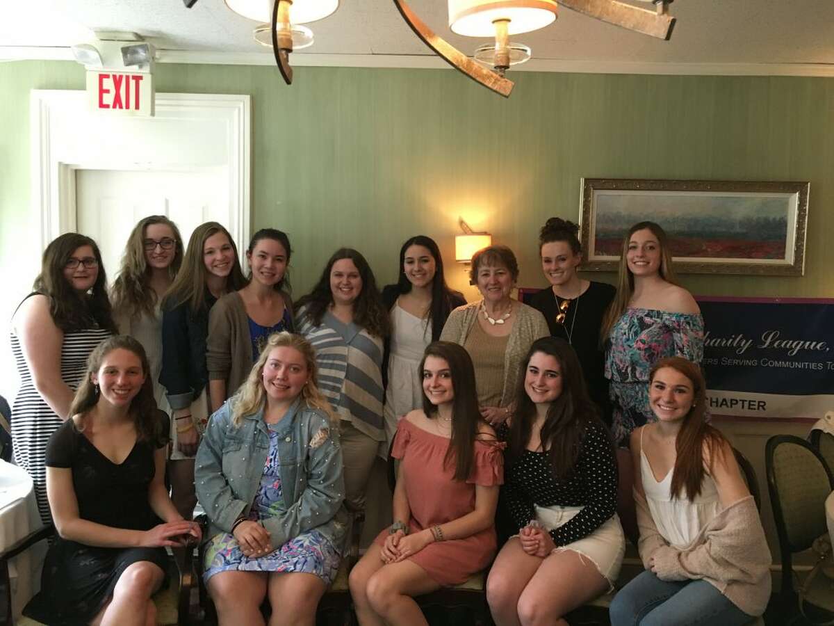 NCL Nutmeg seniors with Maureen Lutz of Necessities