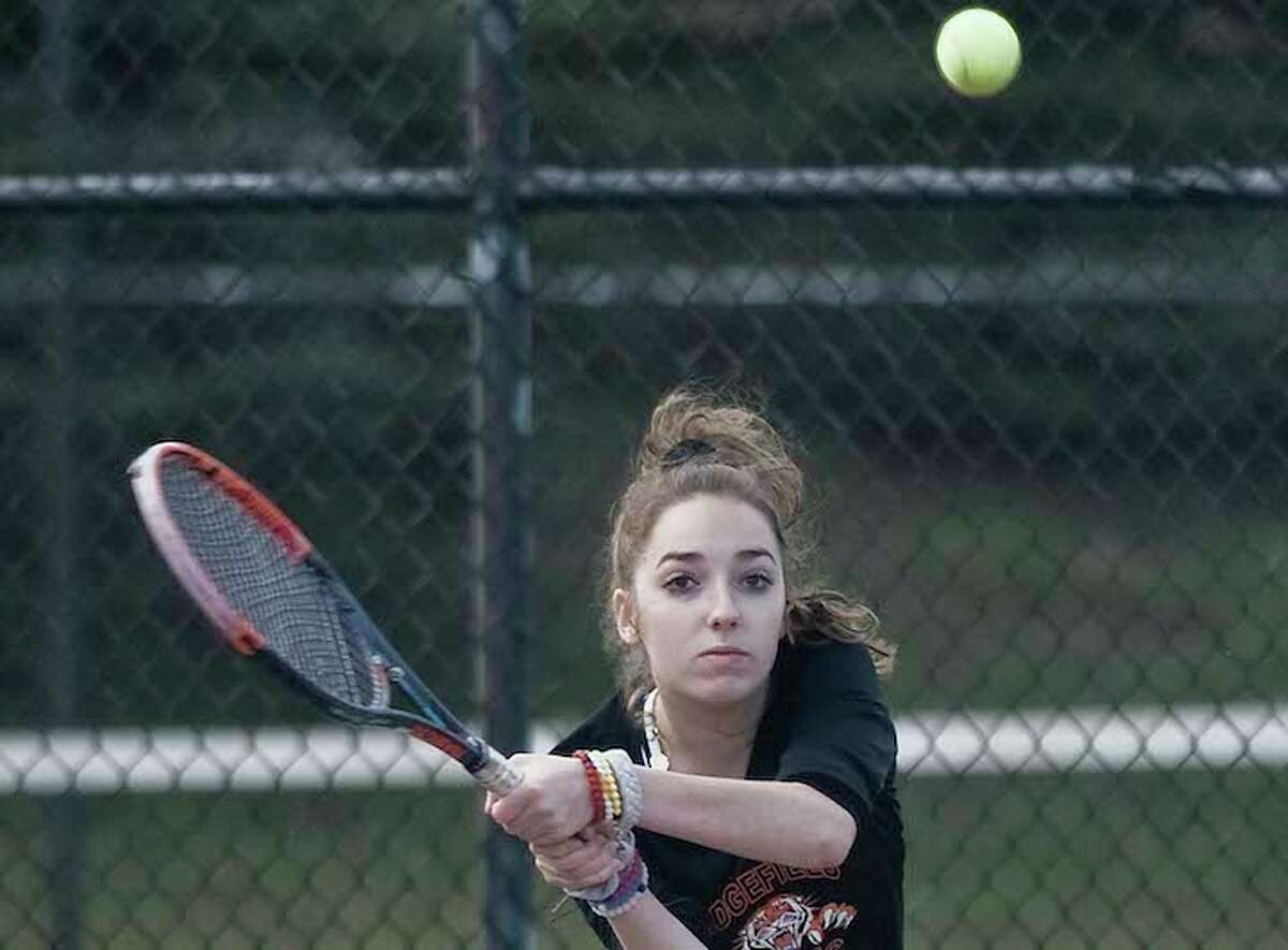 Senior Jillian O'Keefe earned All-FCIAC and All-State honors at first doubles last season. - Scott Mullin photo