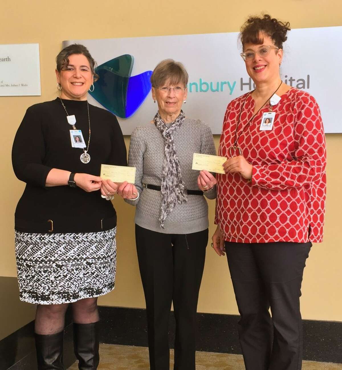Pictured left to right are Amy Lionheart, manager of volunteer services at Danbury Hospital , Gen Fagan, finance committee member of The Ridgefield Thrift Shop, and Lorraine Sutner, grants manager for Western Connecticut Health Network.