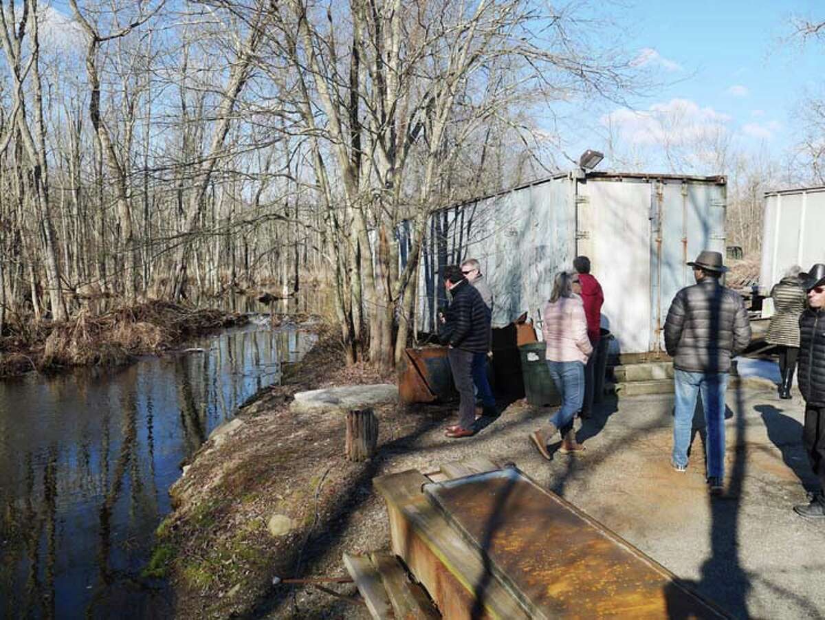 Members of the Planning and Zoning Commission toured the former Michael Venus property at 865 Ethan Allen Highway on Sunday, March 17.