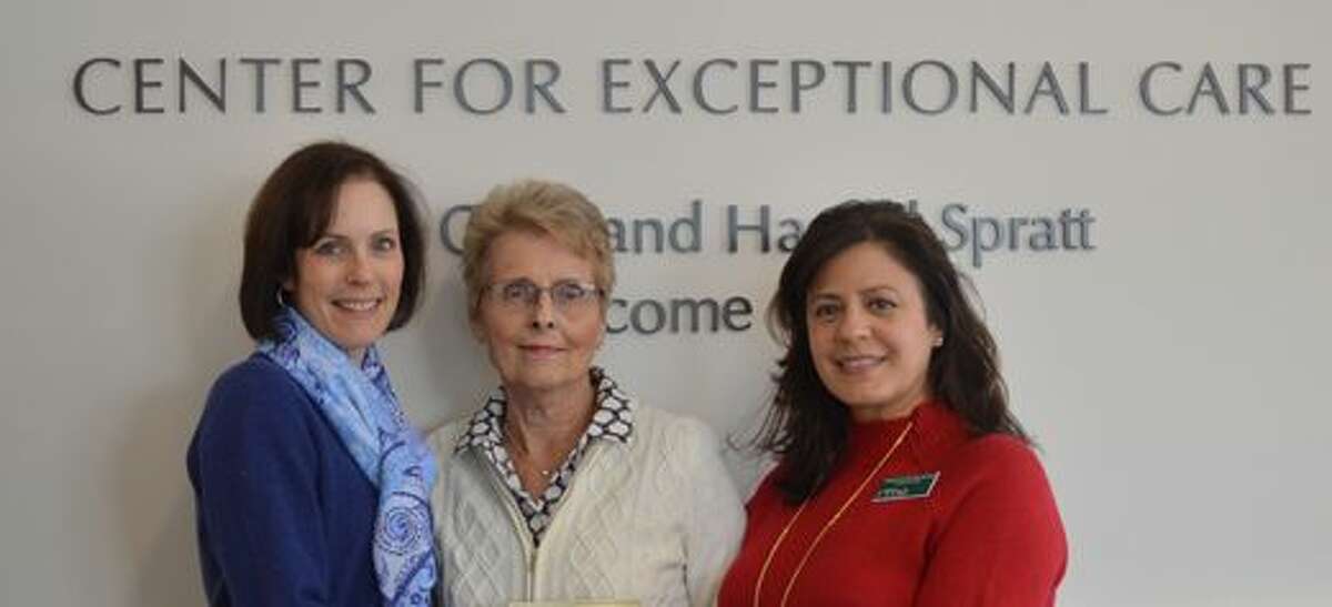 Pictured left to right: MJ Heller, Director of Philanthropy, RVNA; Joyce Ligi, member, the Ridgefield Thrift Shop; and Theresa Santoro, President and CEO, RVNA.