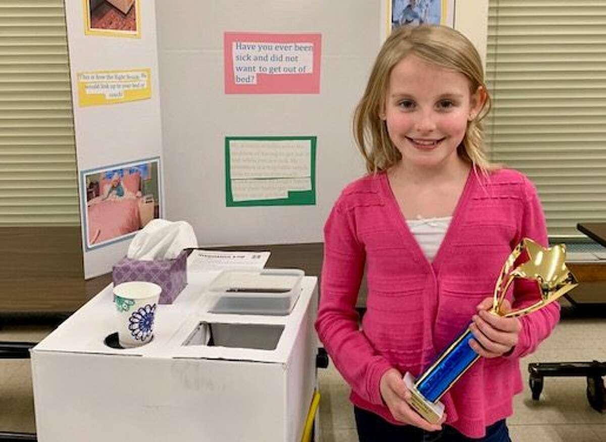 Veterans Park fourth grader Mairead Lehman was one of two winners of the school’s inaugural Invention Convention.