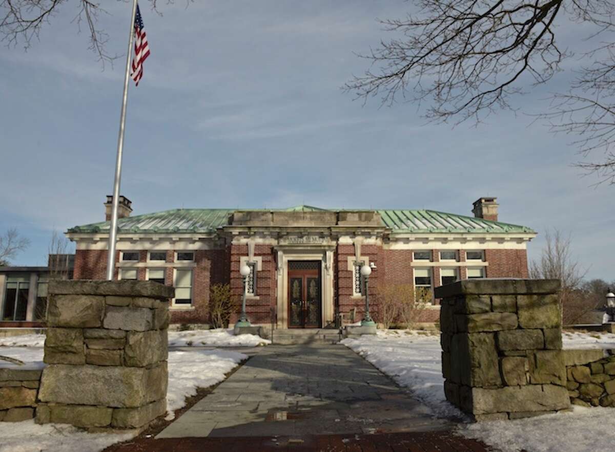 Ridgefield Public Library in downtown Ridgefield, Conn, Thursday, February 14, 2019.