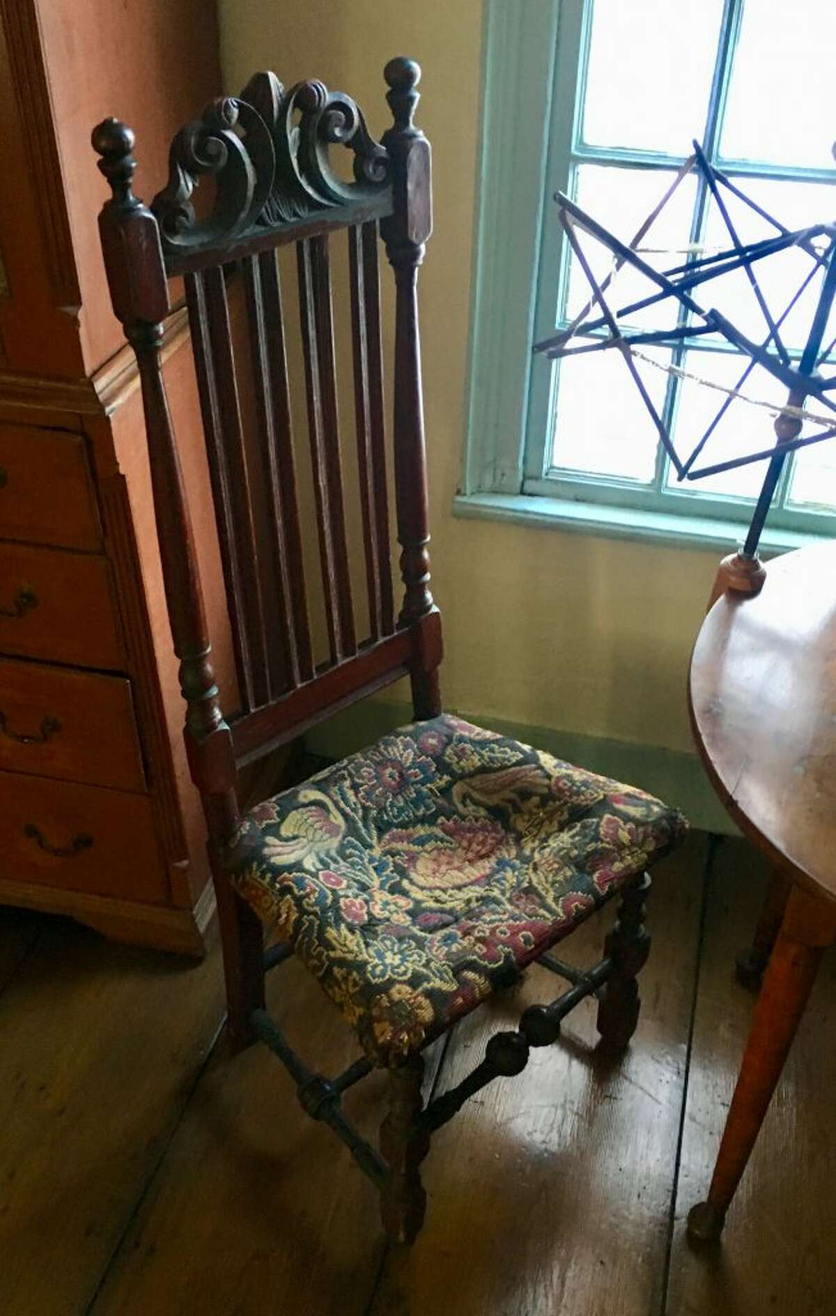 Keeler Tavern Museum and History Center is seeking funds to restore this rare painted banister back side chair dating back to the early 1700s through Fairfield County’s Giving Day Thursday, Feb. 28. The goal is to raise $3,000 within 24 hours. For more information, visit keelertavernmuseum.org.