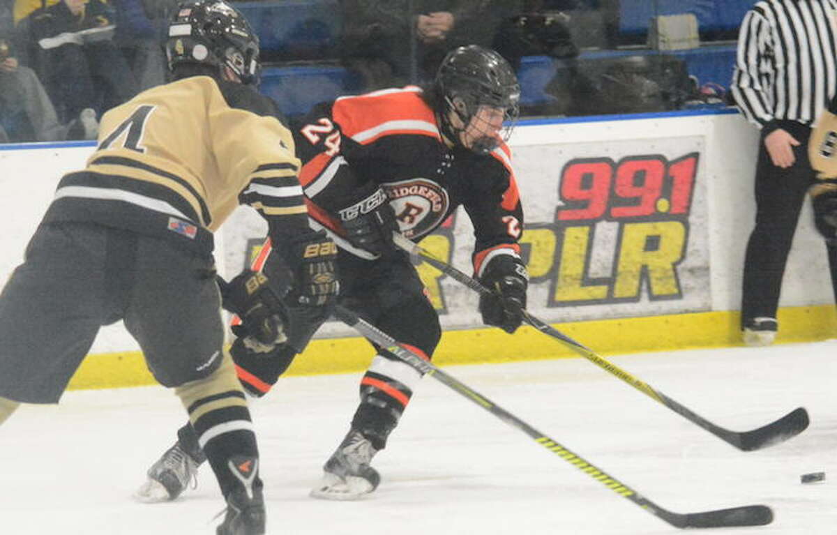 Owen Luft was among the point-getters as the Ridgefield boys hockey team won two games in two days. — Andy Hutchison photo