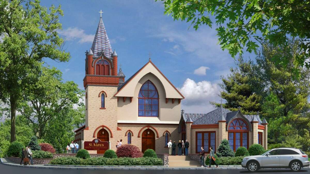 A rendering of the approved addition to St. Mary's Church.