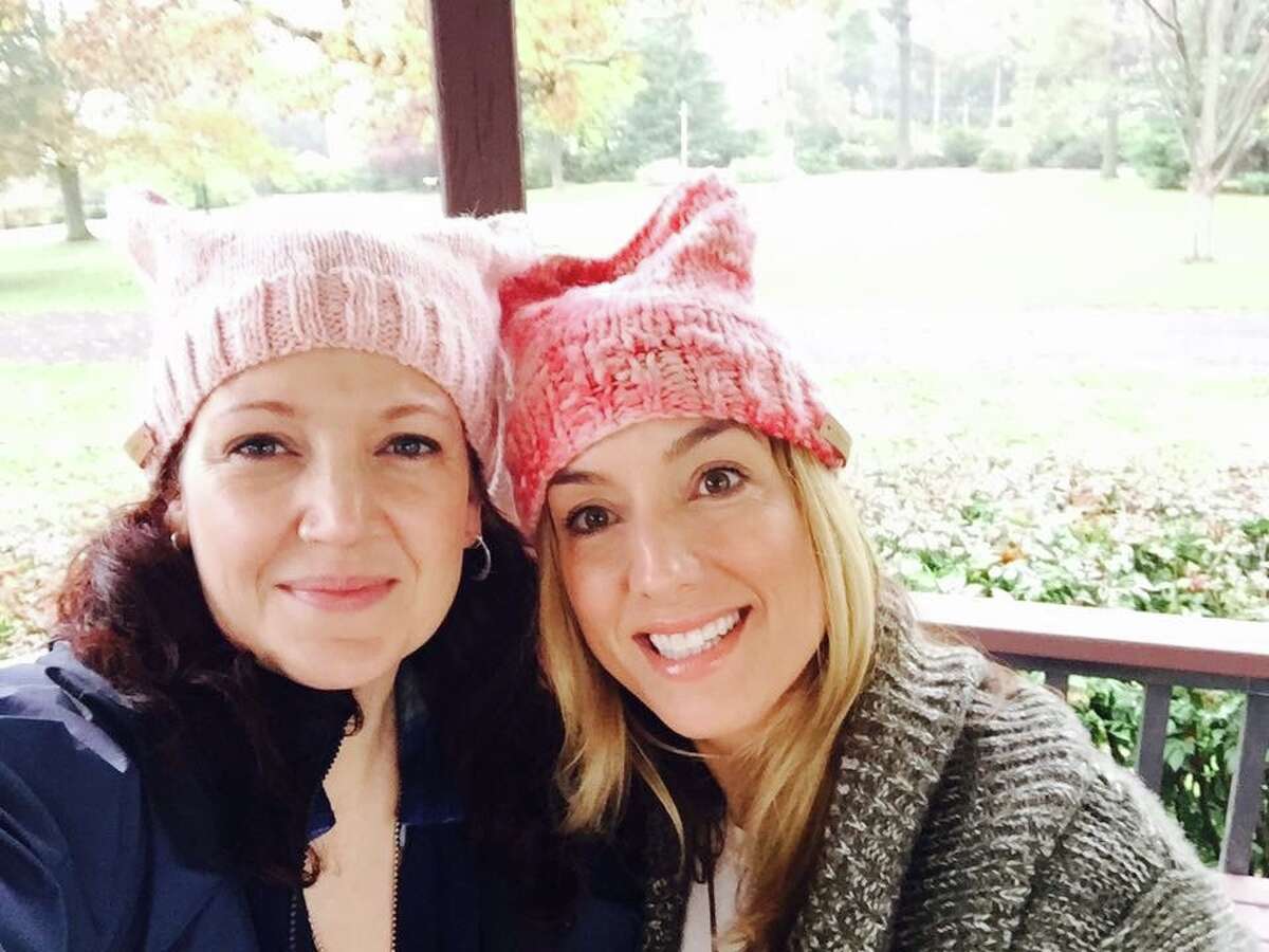 Ridgefield residents Aimee Berger Girvalo and Jessica Mancini are heading to New York again this year for the Women's March.