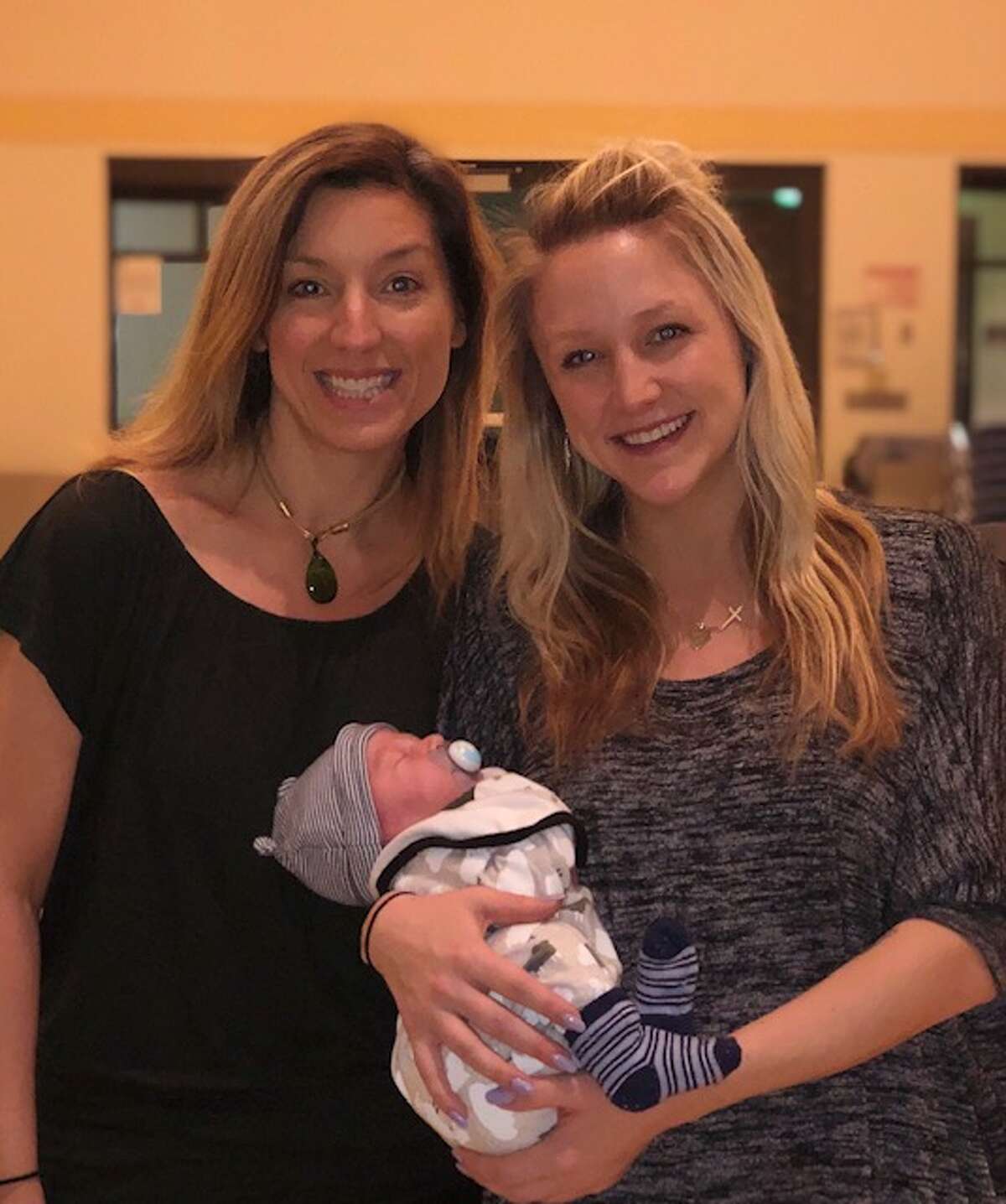 Jessica Jane Mancini and Taylor Bradley. Bradley welcomed her first child, son Grayson Scott.