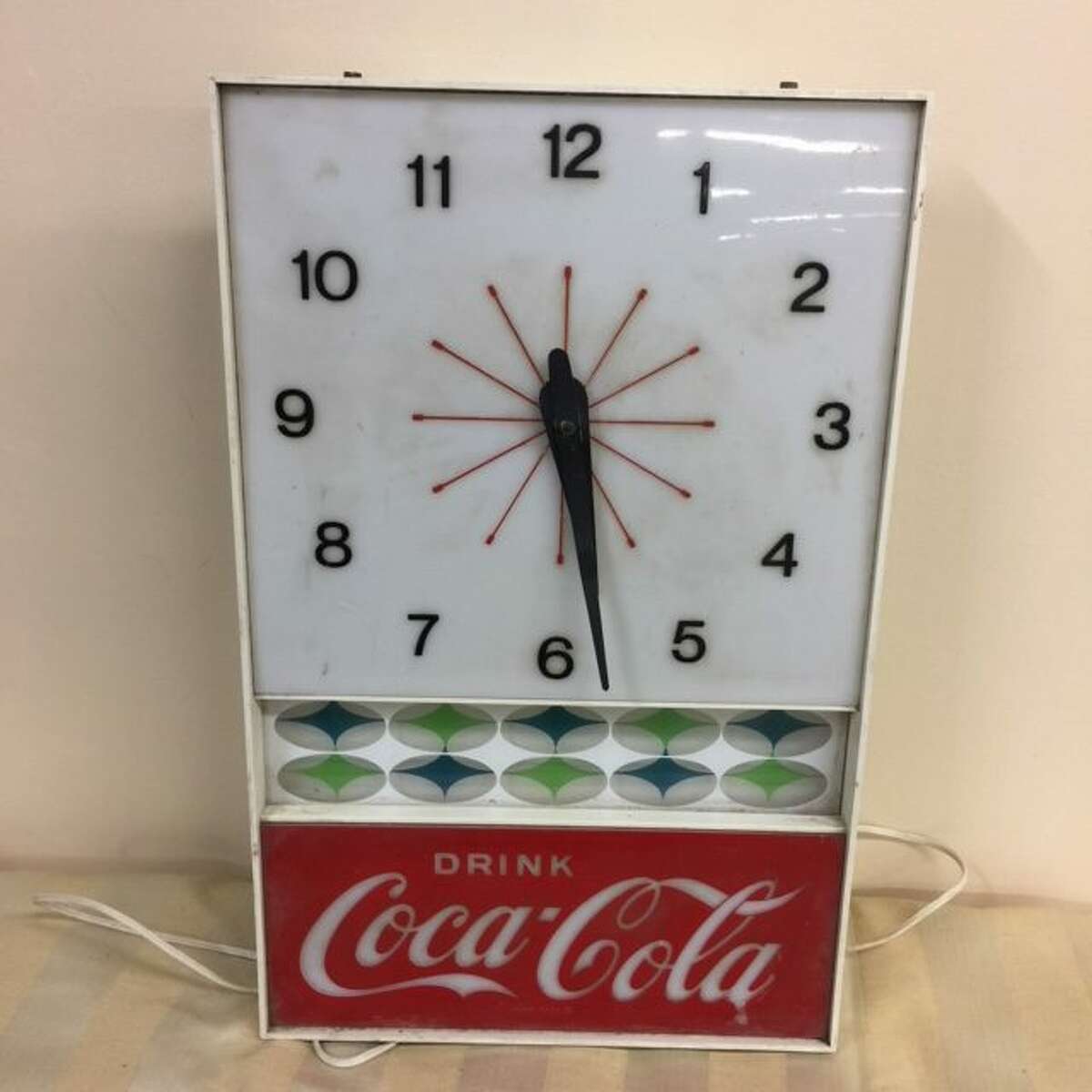 That's so vintage: Items like this old Coca-cola advertising clock will be on sale Saturday, Jan. 12, at the Ridgefield Thrift Shop on Governor Street.
