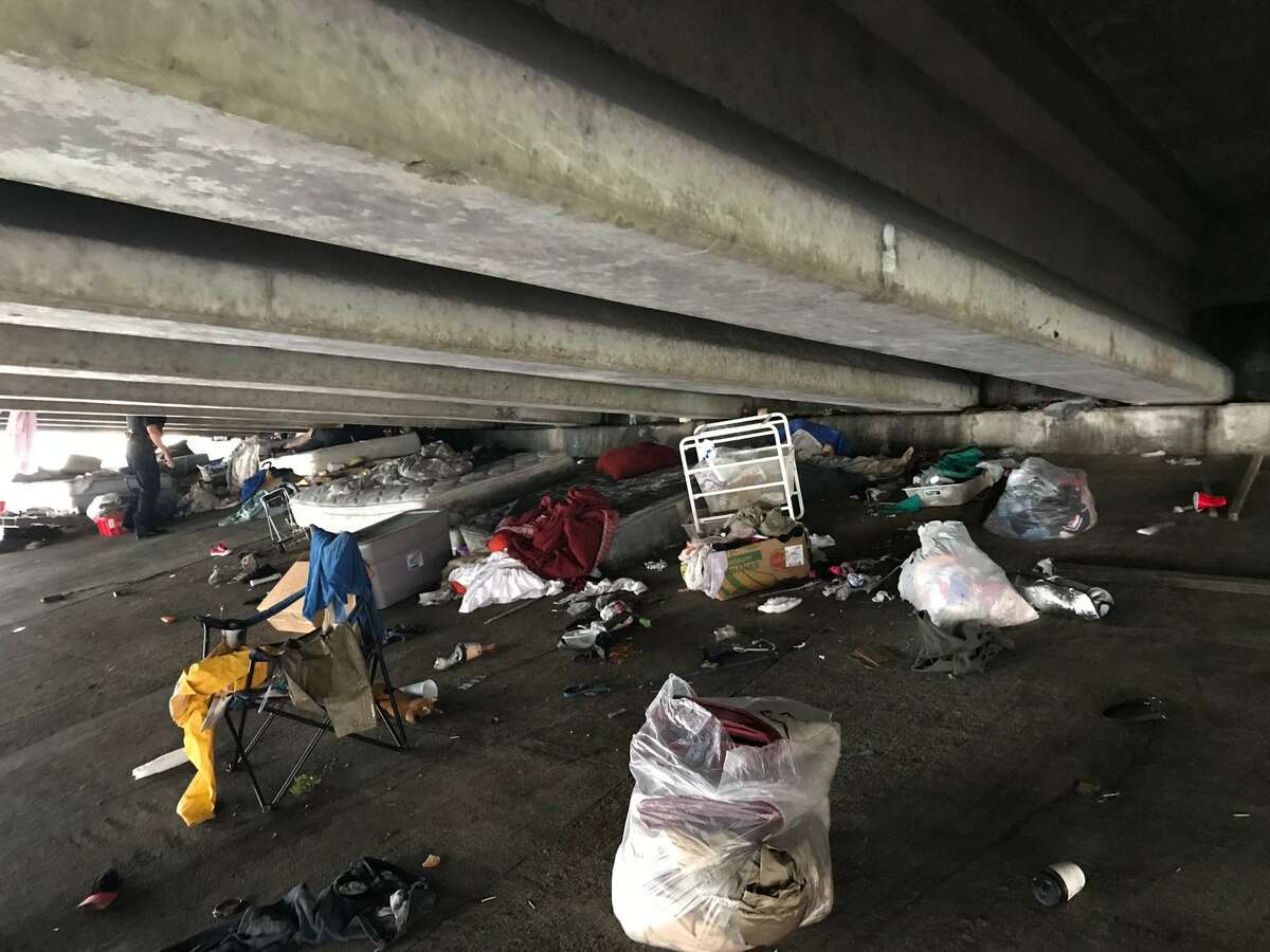 The Harris County Sheriff's Office partnered with the Texas Department of Transportation to clear a homeless camp under the I-10 overpass on Sheldon Road. >>>This is what it looked like before and after the cleanup 