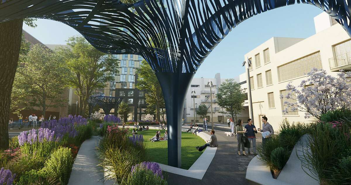 A rendering of the future Mary Court park, to be built as part of the 5M project in SoMa.