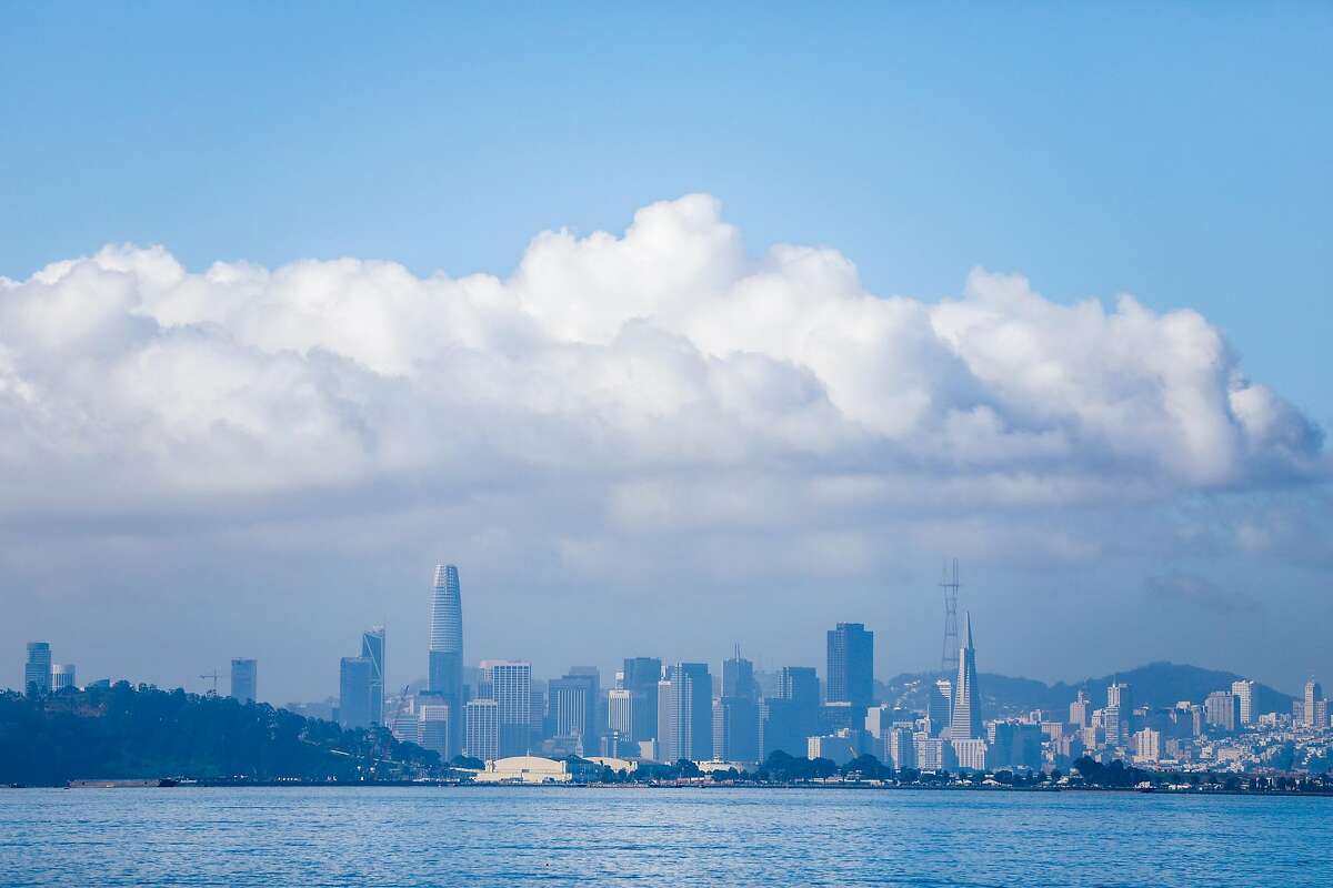 The San Francisco skyline is seen from Berkeley, California, on Thursday, March 21, 2019.