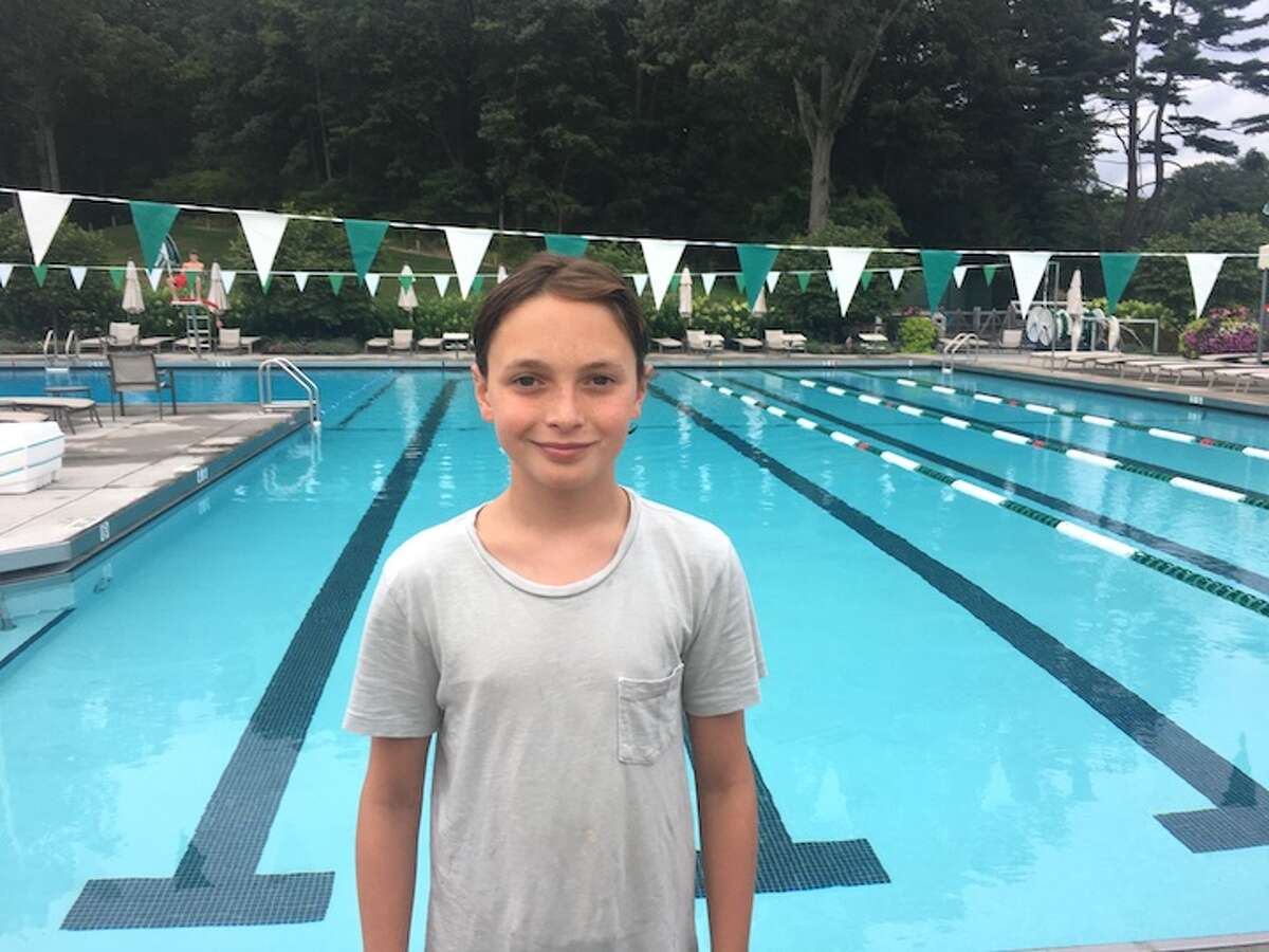 FASTEST IN 50 YEARS - Woodway's Jack Morningstar won the 50-meter butterfly and 100 IM in the town race's best times ever.