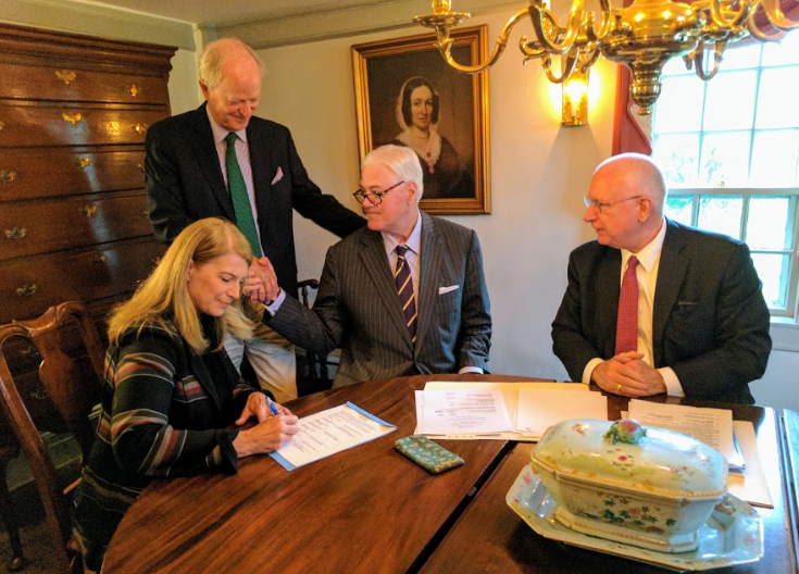 Official ceremony Darien's historic Stephen Mather homestead now town