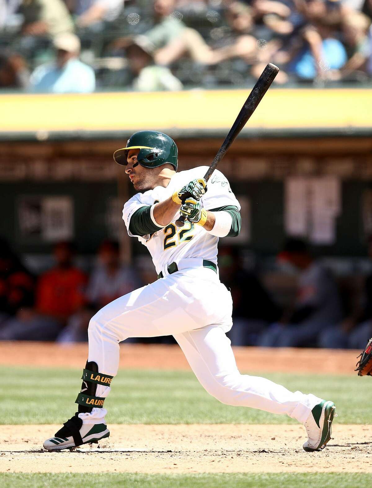 A’s Ramon Laureano is movin’ on up, soaring above the grind