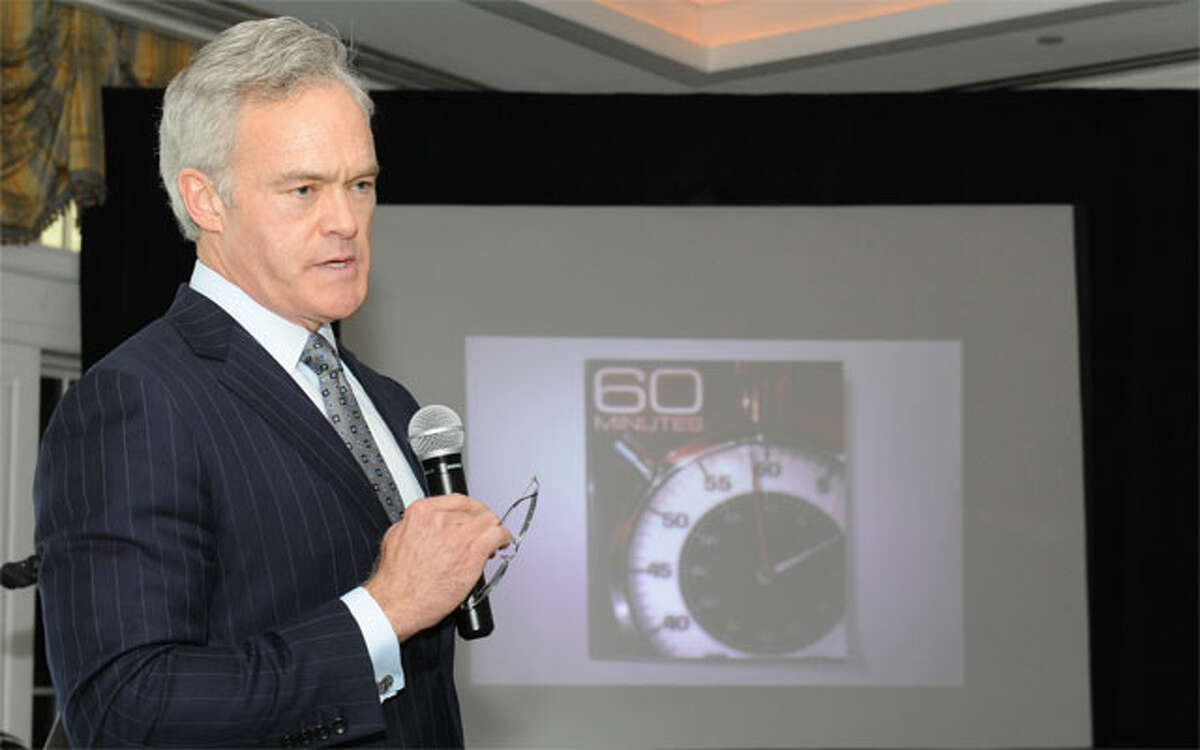 Scott Pelley at a previous Darien League of Women Voters' luncheon - Laureen Vellante photo