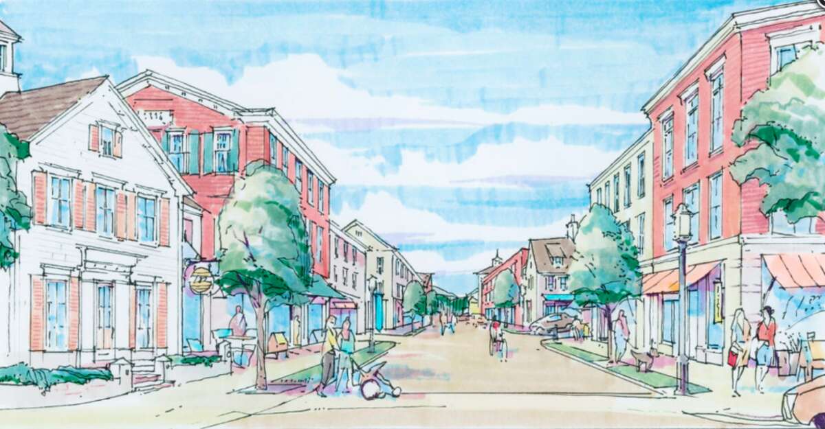 A rendering of the planned Baywater downtown redevelopment.