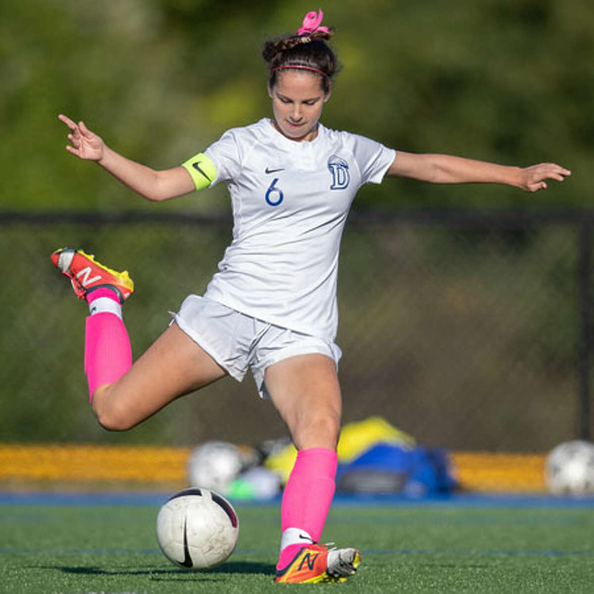 Darien's Elianna Dolan scored the game's first goal during the Wave's 2-0 win over Staples in the FCIAC quarterfinals on Thursday, Oct. 25. - Darien Athletic Foundation photo