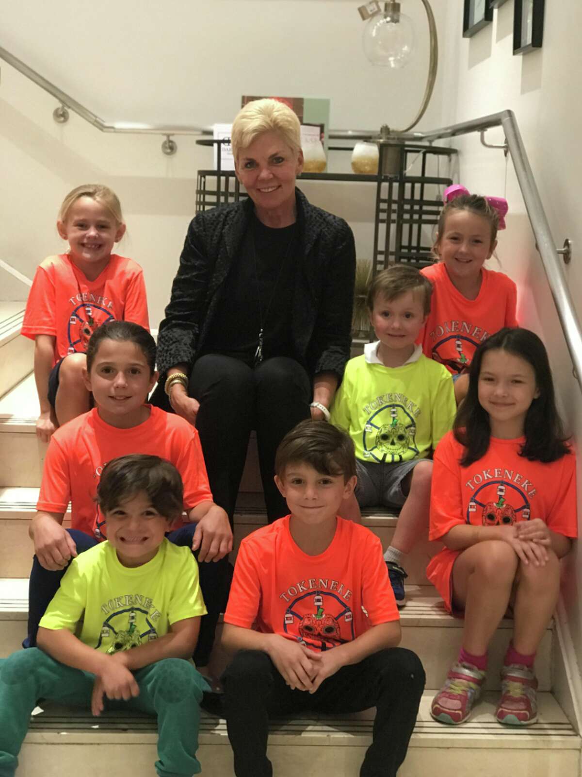 Clockwise from top left: Caroline Miceli, Gina Zangrillo of Darien Sport Shop, Maggie Huntington, Johnny Huntington, Amelia Marra, Julian Gromelski, Mason Gromelski and Adriana Gromelski