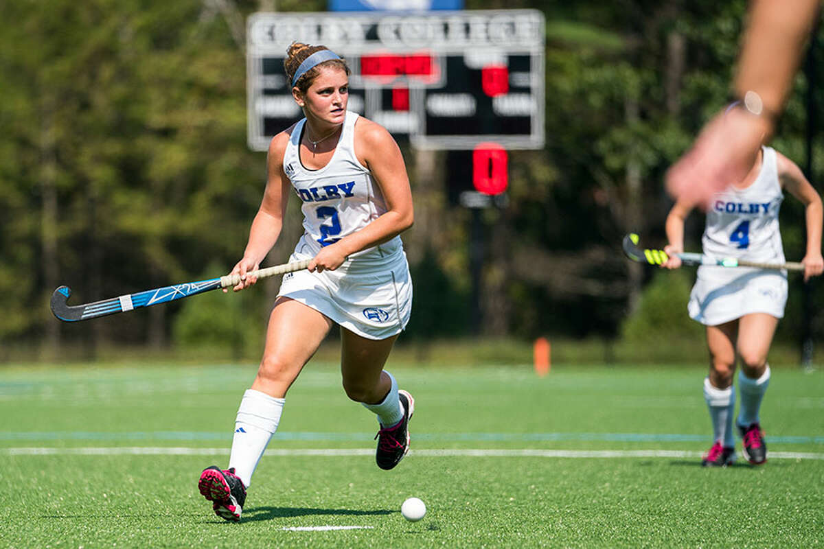 Darien's Georgia Cassidy in action with the Colby College field hockey team last fall. - Colby Athletes photo