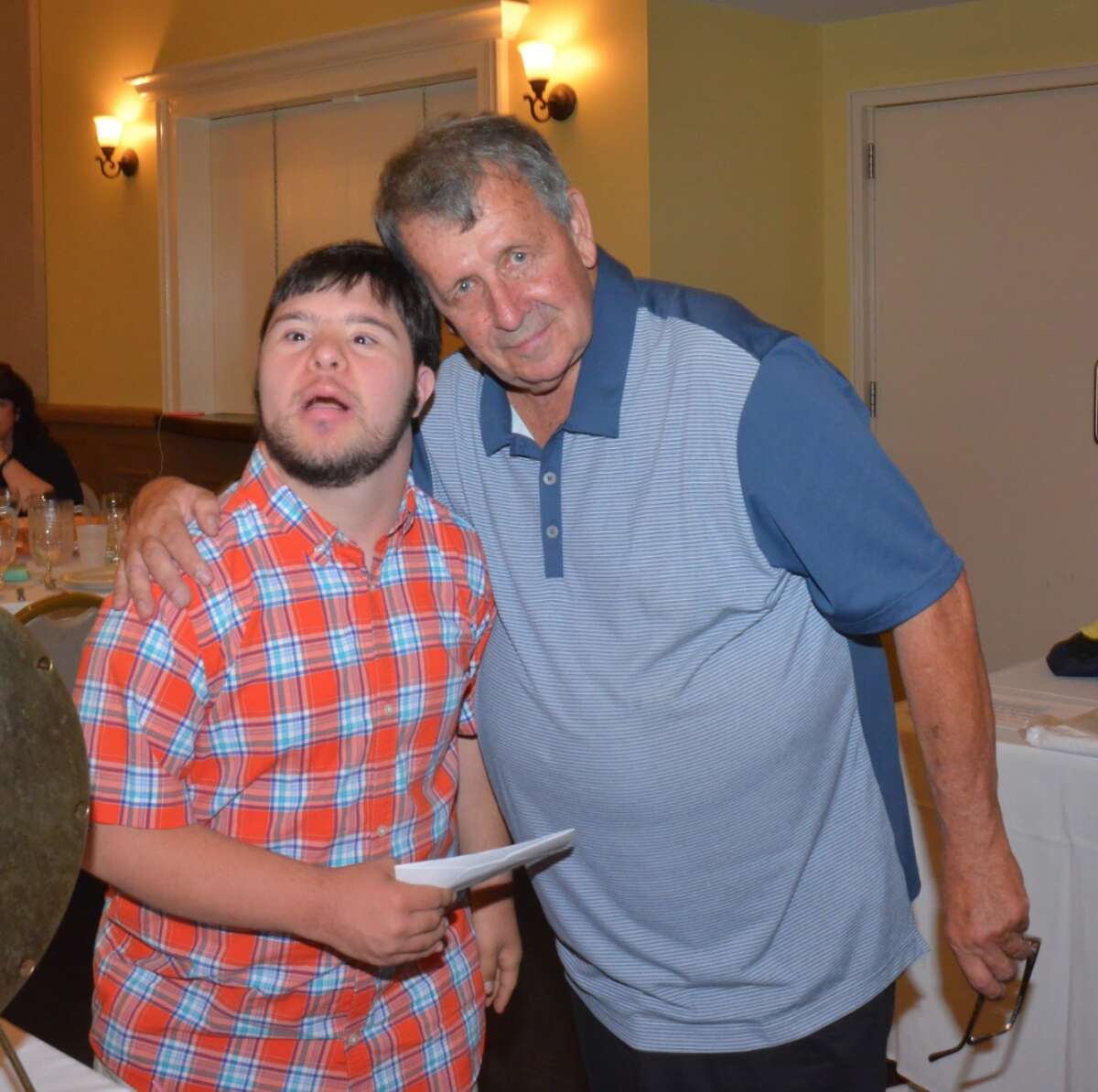 Andrew Speziale, an avid participant in many YMCA special needs programs along with Ken D'Andrea