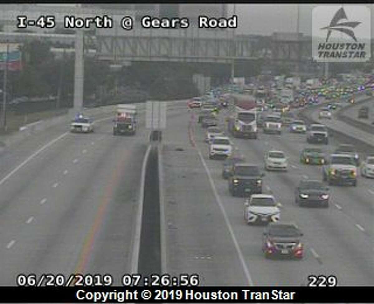 Houston Transtar Traffic Mobile North Freeway Exit Ramp Re-Opened After Chunk Of Concrete Falls Off  Interchange