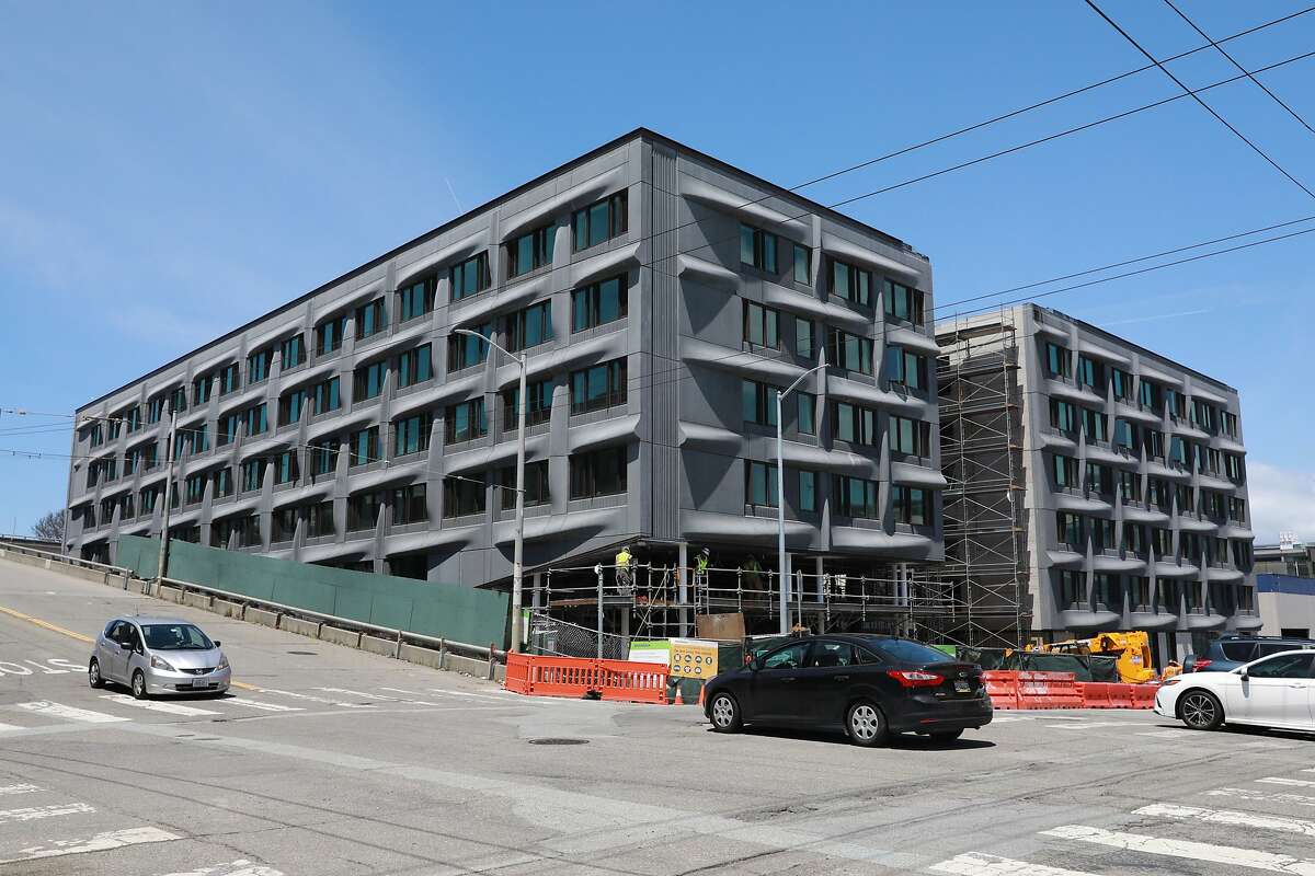 Construction in progress with The Tidewater at UCSF at the intersection of Minnesota and 18th St. in San Francisco, Calif., on Friday, May 17, 2019. UCSF is developing 700+ unit in Dogpatch.
