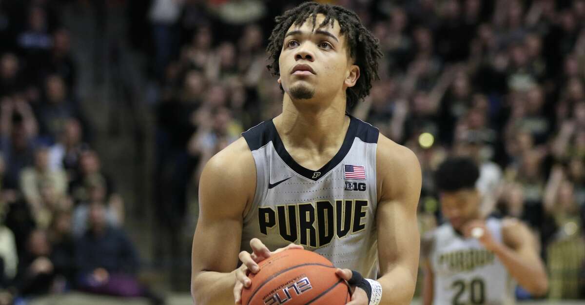 WEST LAFAYETTE, INDIANA - FEBRUARY 16: Carsen Edwards #3 of the Purdue Boilermakers shoots the ball in the game against the Penn State Nittany Lions during the second half at Mackey Arena on February 16, 2019 in West Lafayette, Indiana. (Photo by Justin Casterline/Getty Images)